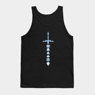 Magical Ice Dice Sword Tabletop RPG Tank Top